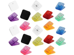 Shineofi 20-clipes De Papel Pequenos Plástico, Design Quadrado, Duráveis E Versáteis Para Escritório Loja, Pacote Com 20