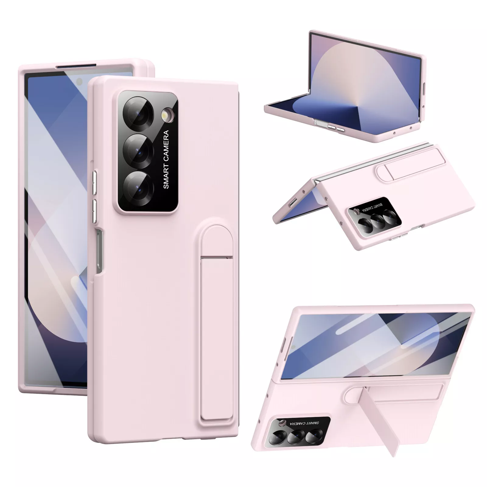 Capa Para Samsung Galaxy Z Fold 7, Com Suporte (rosa) Eifson