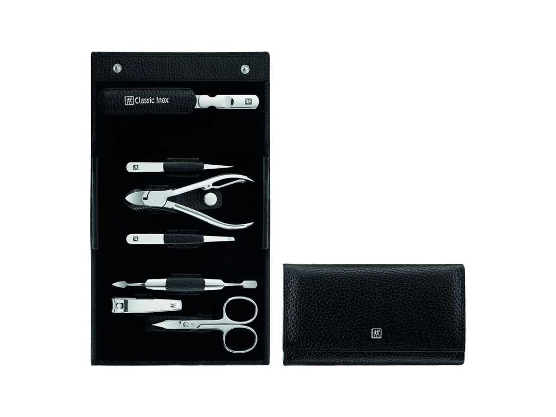 Classic Inox Estojo com Fecho de Encaixe 7-Pçs Preto ZWILLING