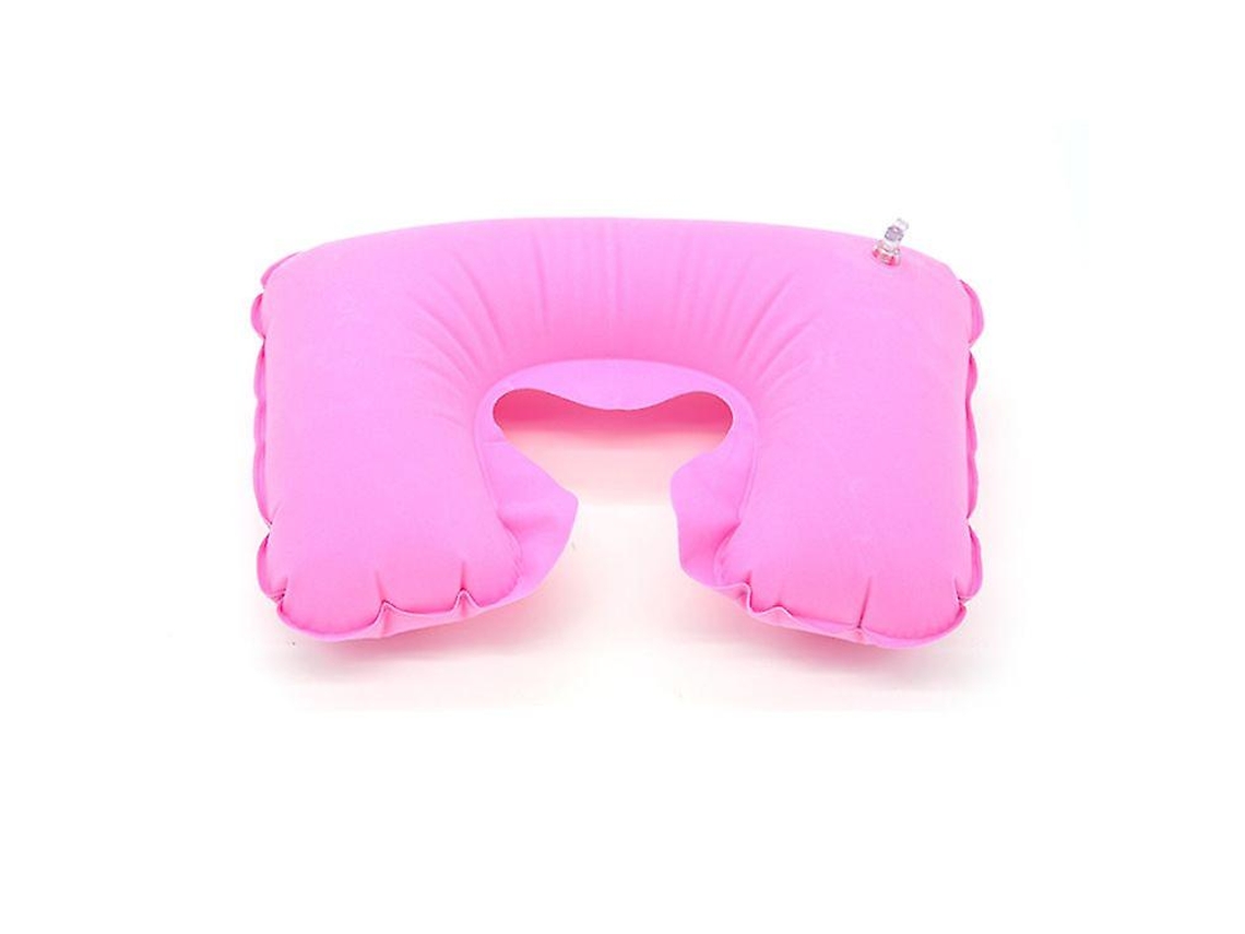 Travesseiro Inflável Rosa Para Pescoço, Ideal Adultos, Portátil E Essencial Viagens. Aquaforge