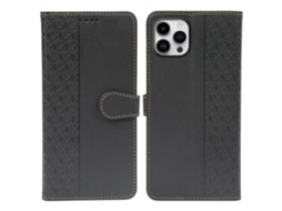 Capa Em Couro Pu, Magnético Para Apple Iphone 16pro - Preto
