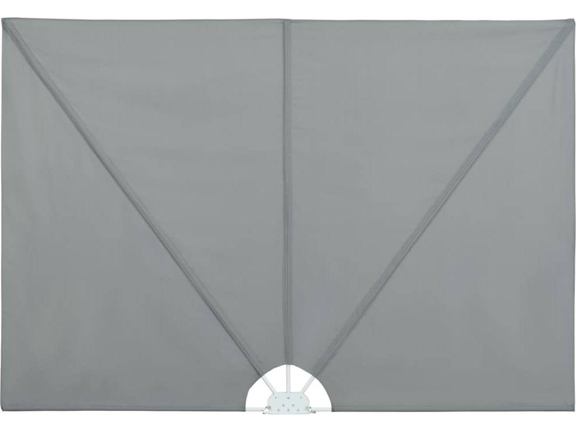 vidaXL Toldo lateral dobrável para terraço 300x150 cm cinzento
