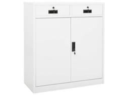 Vidaxl Armário De Escritório 90x40x102 Cm Aço Branco