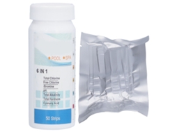 Papel de Teste Primerox para Água de Piscina, Spa, Aquário, 6 em 1, 50 peças