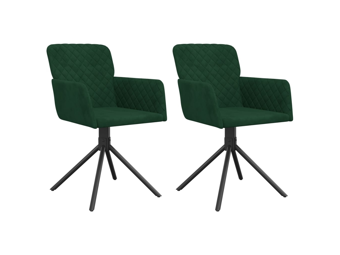 Swivel Dining Chair, Swivel Dining Chairs Vidaxl Verde Veludo (n/a)