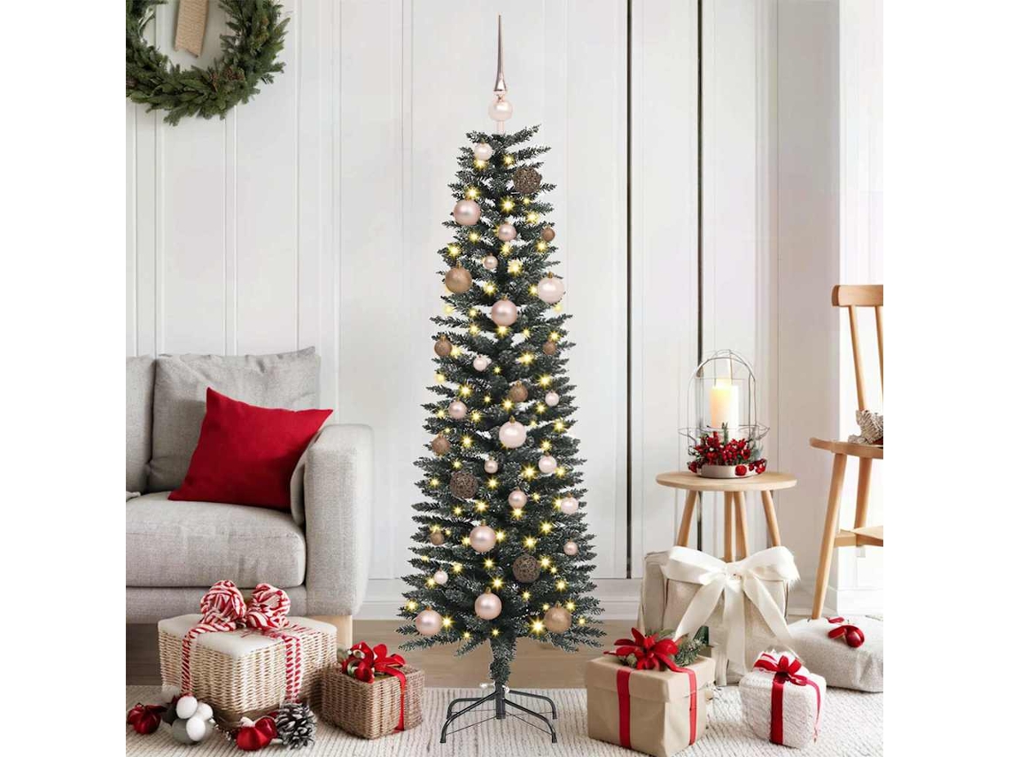 Vidaxl Árvore De Natal Artificial Verde 150 Cm Pvc, Plástico E Aço