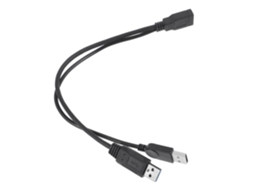 Cabo Divisor Usb Com Dois Conectores Machos Para Extensão E