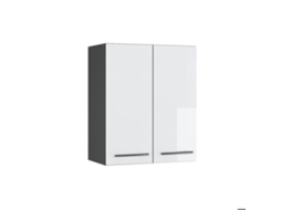 Elemento Superior De Cozinha Fame-line, 60cm, Branco Alto Brilho, Antracite, Vicco