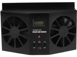 Ventilador Solar Preto Em Abs Para Janela De Carro, Peça Para Veículo