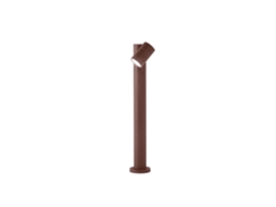 Puxe - Poste De Jardim Com 1 Lâmpada E27, Máx. 35w, Ip65, Alumínio Pintado, Poste Externo, Aço Corten - Perenz