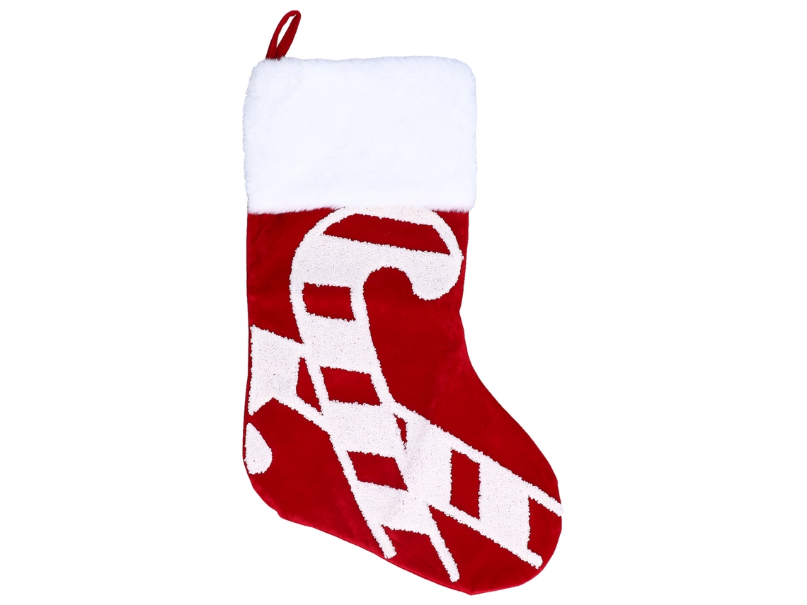 Meia de Natal Fofa com Alça Decoração Árvore Lareira Presentes 45cm | S/MARCA