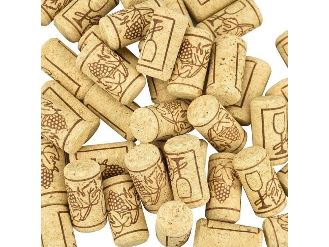 100 Rolhas De Cortiça Natural Para Vinho, Artesanais Para Garrafas De Vinho
