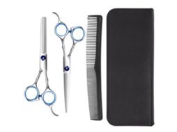 Kit De Tesouras De Corte De Cabelo Profissional Com Pente E Estojo 4pcs/set Para Salão E Uso Doméstico