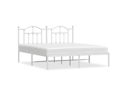 Bed Frame, Bed Frames Vidaxl Branco Aço (180 X 200 Cm)