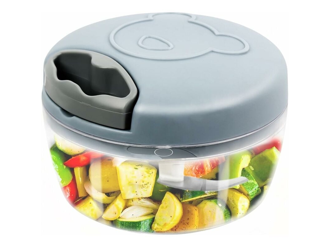 Picador De Cebola 500ml Aço Inoxidável 3 Lâminas Picador Manual Multifuncional Aquaforge