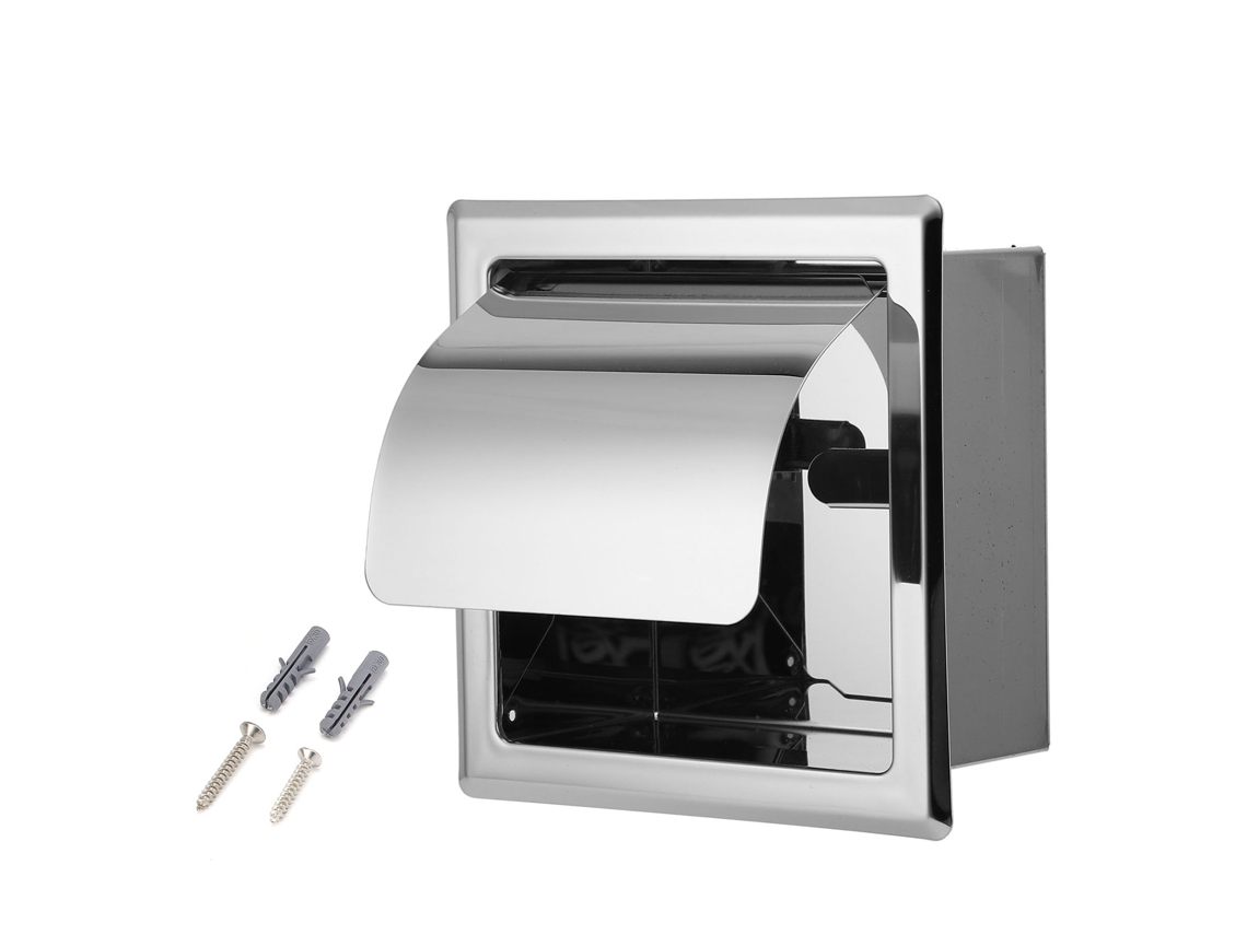 Porta-papel Higiênico Com Superfície Espelhada, Suporte Para Papel Toalha Em Aço Inoxidável, Prateleira Casa, Hotel E Banheiro.
