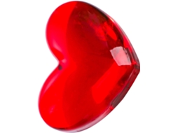 Pisapapeles GOKOCO en forma de corazón de cristal rojo, decoración romántica para la mesa.