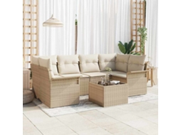 Vidaxl Conjunto De Sofá De Jardim 7 Unid. 6-número De Lugares