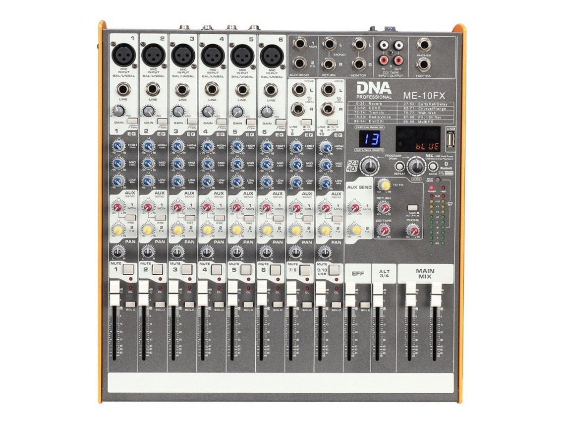 Dna Me 10fx Mixer de áudio 10 canais USB Bluetooth