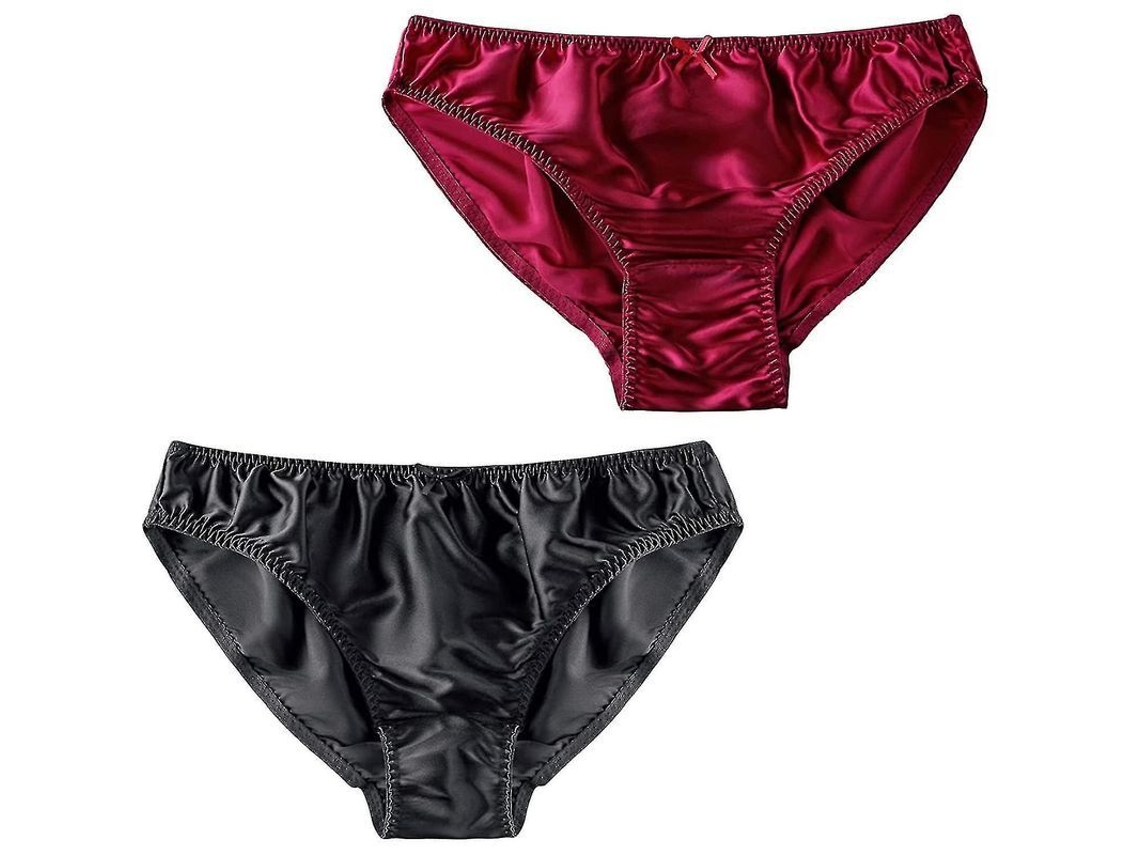2026 braguitas de Seda de Morera para Mujer Bikini Sexy Satinadas Ropa Interior 2pcs Tingquan Store