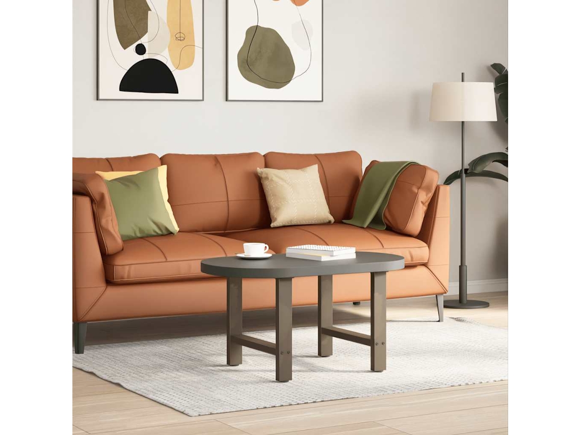 Vidaxl Pés Para Mesa De Centro Em Aço Natural, 2 Peças, 50x (42-43) Cm, Aço