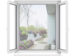 Mosquiteiro Transparente Universal Para Janela  Malha Lavável  Faça Você Mesmo, Tamanho Máximo De Janela 130x150 Cm Ehstmind (pacote Com 1, Branco)