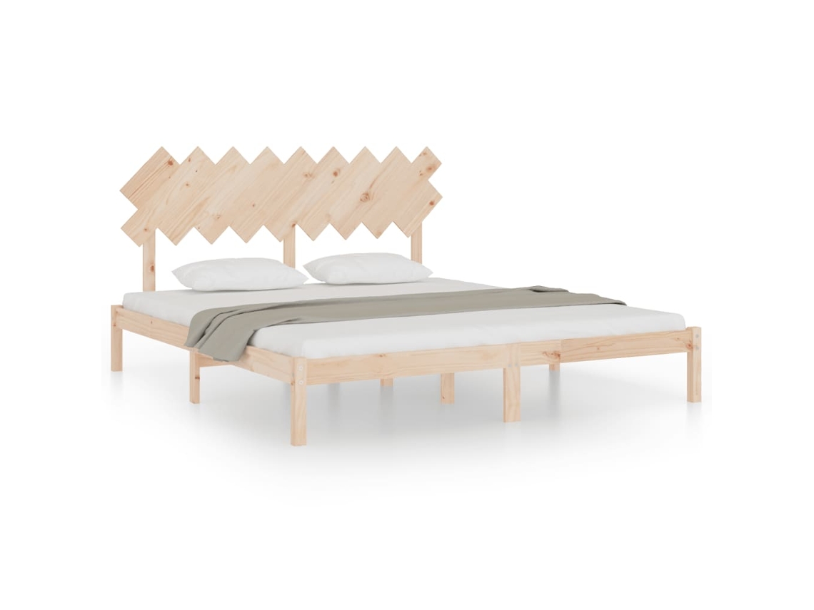Bed Frame, Bed Frames Vidaxl Marrom Madeira (180 X 200 Cm)