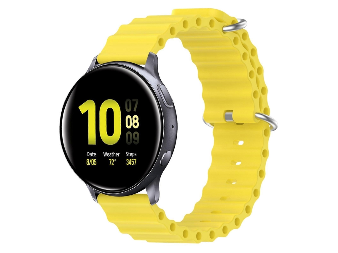 Pulseira De Silicone De Cor Sólida Estilo Oceano Para Samsung Galaxy Watch Active 2 44mm 20mm