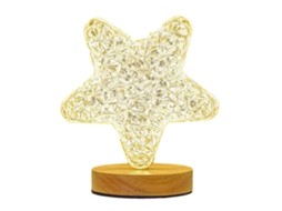 Rebe-lâmpada De Mesa 3w Com Controle Remoto Luz Quente Função De Temporizador Usb Para Quarto Sala Estúdio Estilo Estrela