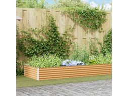 Vidaxl Canteiro De Jardim Elevado Marrom Claro 970 X 100 X 36 Cm