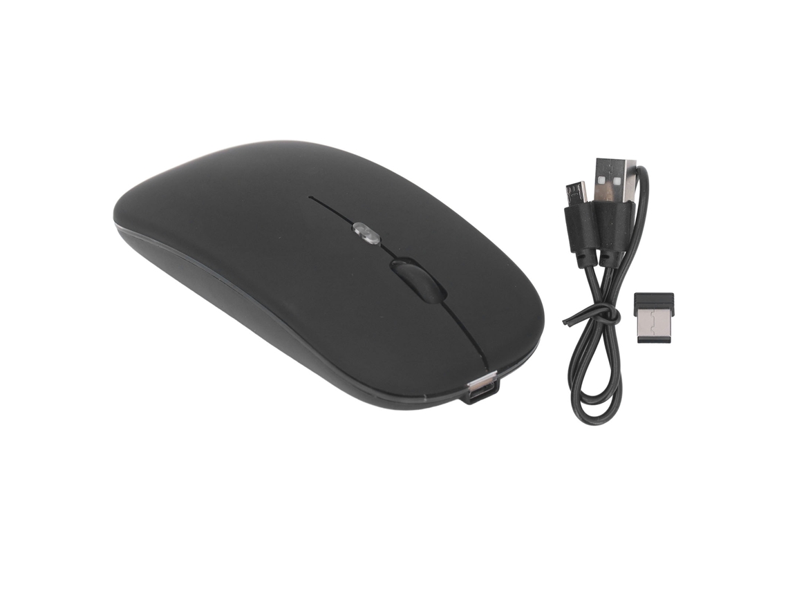 Rato Sem Fio Para Jogos Com Efeitos De Luz Coloridos Silencioso Recarregável 2.4g Usb Luminoso