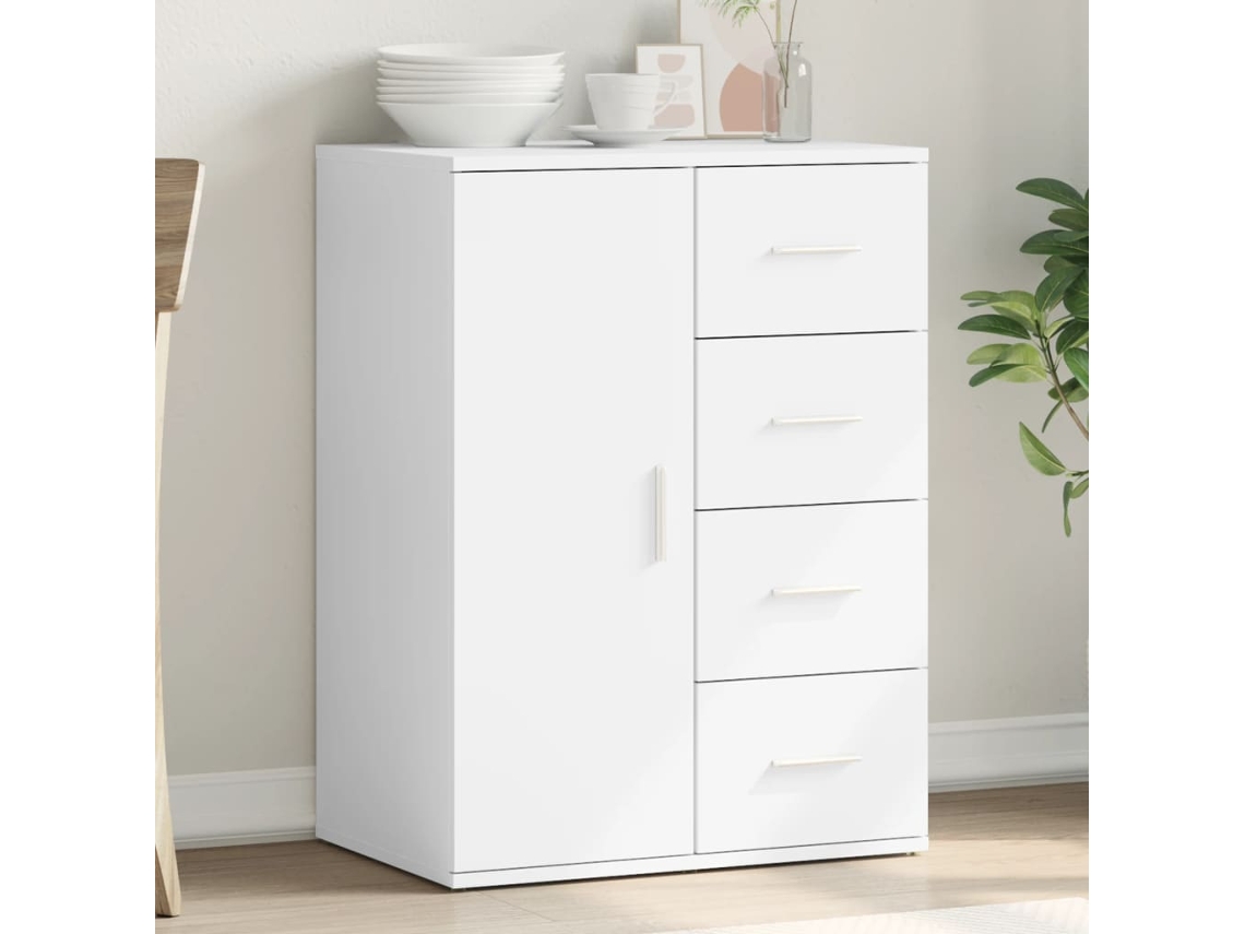 Vidaxl Aparador 59x39x80 Cm Derivados De Madeira Branco