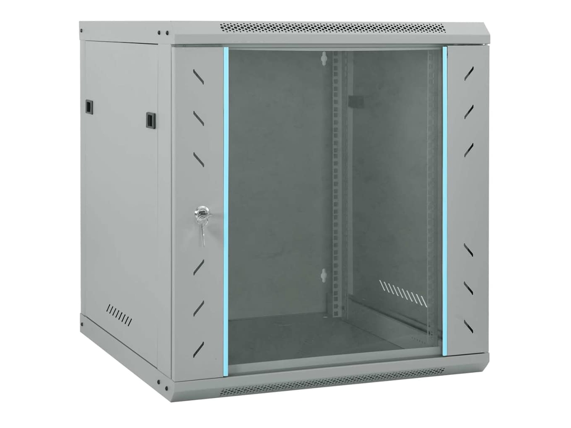 Vidaxl Armário De Rede Com Armazenamento Cinzeto 60 X 45 X 65 Cm Aço