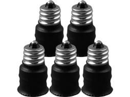 Adaptador De Soquete Led E12 Para E14 Para Lâmpadas, Pacote Com 5 Peças, Conversor De Base De Rosca Gokoco