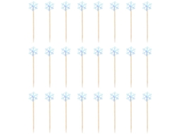 50pcs Toppers De Bolo De Floco De Neve
