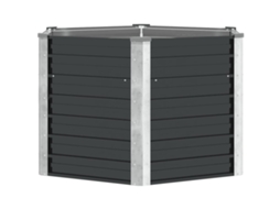 Vidaxl Canteiro Elevado Jardim Aço Galvanizado 129x129x77 Cm Antracite