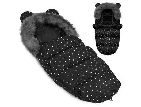 Saco De Dormir Para Cochecito E Trineo Elmi Ricokids - Preto Com Triângulos Modernos