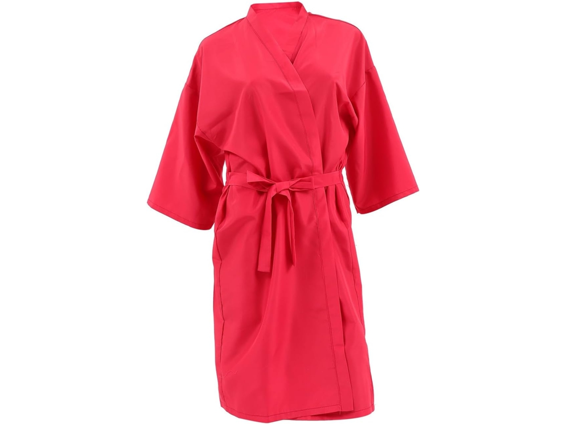 Robe De Coiffure Simple Multifonction En Polyester Pongé Rouge
