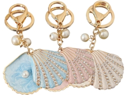 Chaveiro Concha Em Liga, Kit Com 3 Peças, Berloques Elegantes Para Decoração De Bolsa De Mão, Para Aniversári
