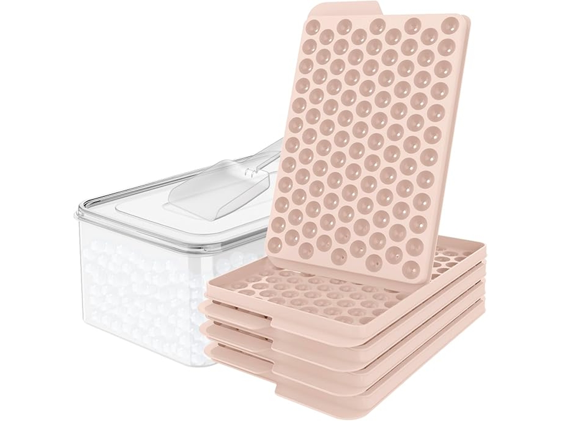 Formas para Mini Cubos de Gelo Cubos de Gelo Pequenos de 1,4 Cm, para Fazer Café Gelado e Coquetéis PANOONA (pacote com 4)