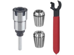 Adaptador De Extensão De Mandril Para Brocas De Roteador, Converte Brocas De 1/2 E 1/4 Polegada, Aço Carbono, Comprimento 2-1/4 Polegada Plata