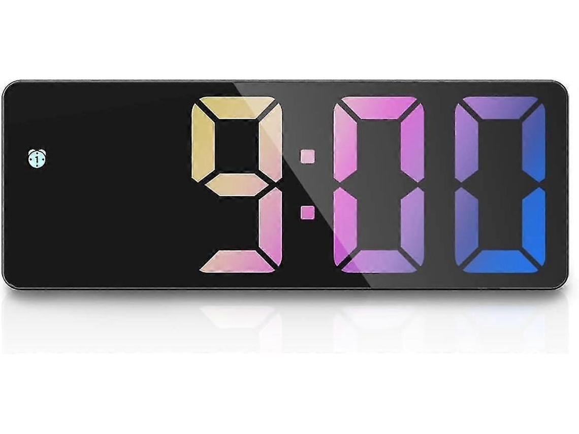 Lurelia Despertador Digital Com Bateria Recarregável, Alimentação Usb, Brilho Ajustável, Temperatura, Data