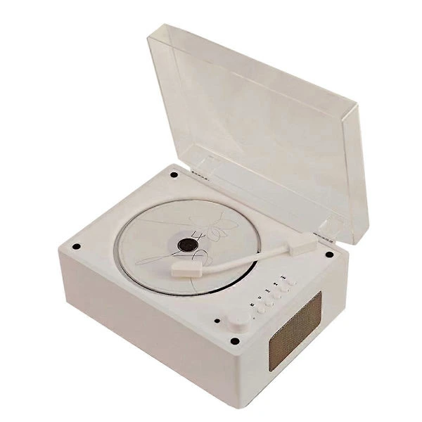 Leitor De Cd Estilo Retrô, Recarregável, Compatível Com Cd, Bluetooth, Usb E Entrada Auxiliar De 3,5 Mm, Leitor De Cd Portátil, Compatível Com Bluetoo