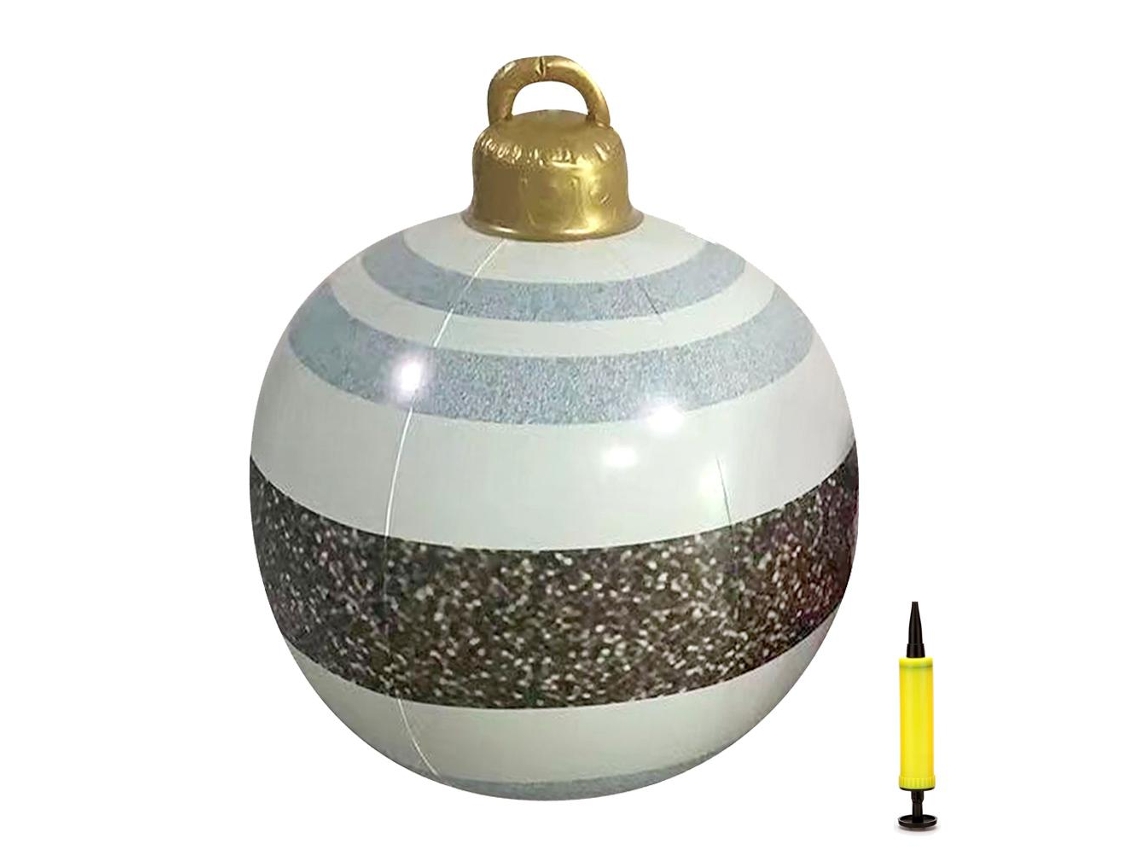 Bola de Natal Inflável de PVC com 60cm para Decoração