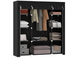 Guarda-roupa com Espelho, Compartimentos e Varão, 80x30x170 cm CHEZMOI
