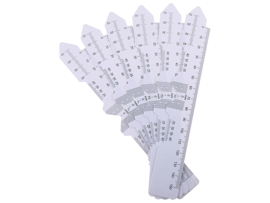 Conjunto De 6 Réguas Flexíveis Plástico Para Medição Da Acuidade