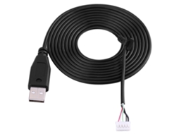 Cabo De Mouse Usb Para Substituição Do Razer Abyssus 2014, Cor Preto Luz Dourada