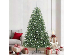 Vidaxl Árvore De Natal Articulada Artificial Verde 210 Cm Pvc E Metal