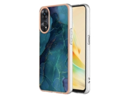 Capa De Celular Imd Dupla Face Com Revestimento Em Mármore Galvanizado Para Oppo Reno 8t 4g