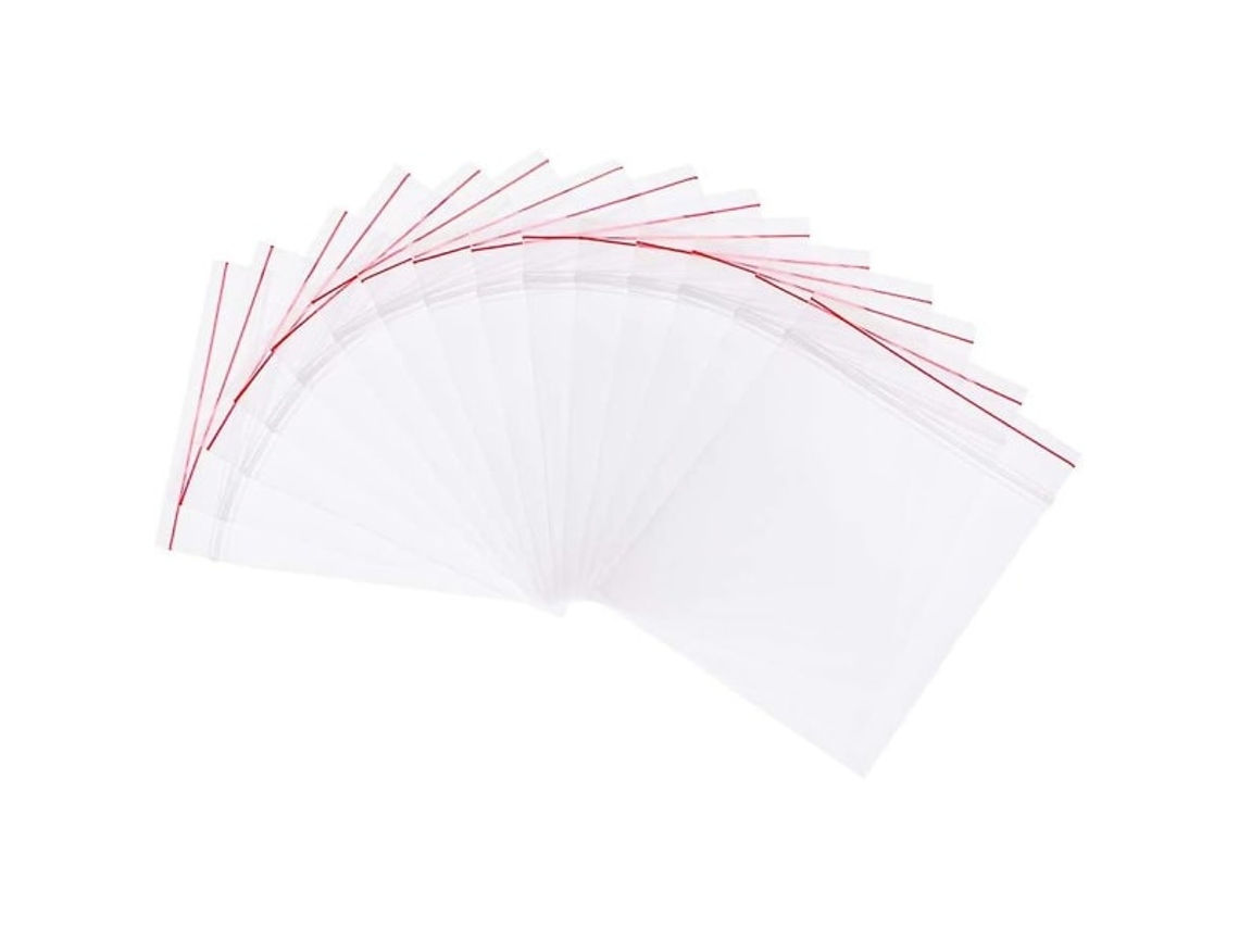 500 sacos plásticos com fecho zip, 10x7cm, 0,04mm